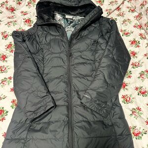 Columbia Powder Lite II women's hooded puffer jacket in black